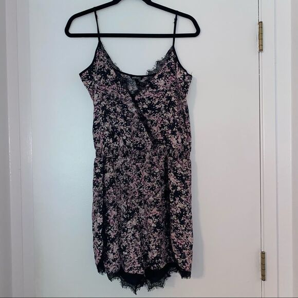 Buffalo Floral and Lace Sexy Summer Romper - Picture 1 of 6